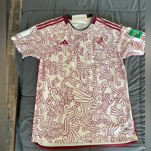 ADIDAS World Cup 22 Mexico Away Jersey - Mens (Wonder White,2XL) - Picture 1 of 11